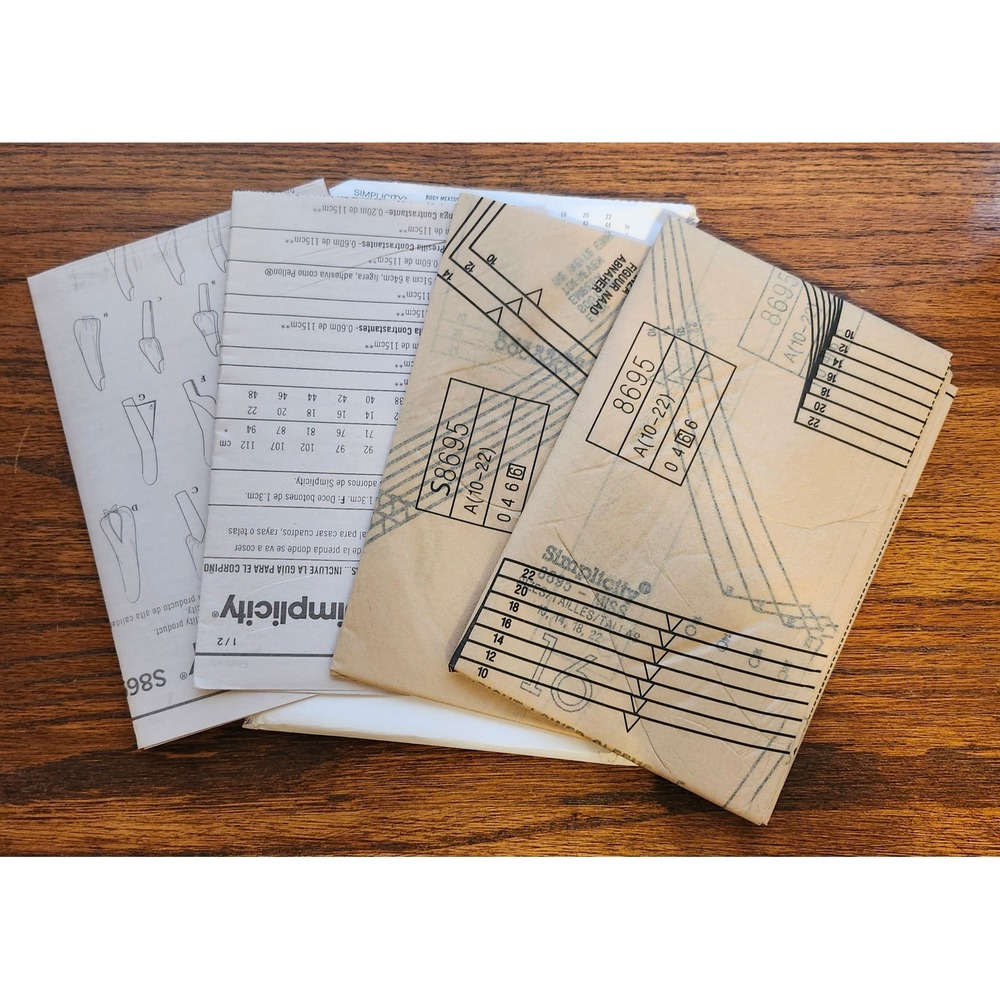 Simplicity S8695 Sewing Pattern 1930s Vintage Style Sleeves Bodice Guide Sz10-22 - Picture 3 of 3